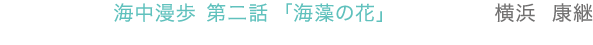 海中漫歩 第二話 「海藻の花」　横浜 康継