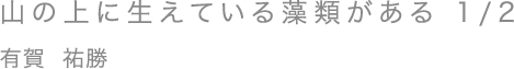 山の上に生えている藻類がある 1/2／有賀 祐勝