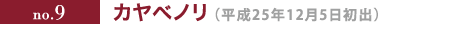 no.9 カヤベノリ（平成25年12月5日初出）