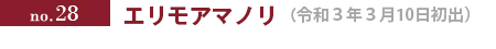 no.28 エリモアマノリ（令和3年3月15日初出）